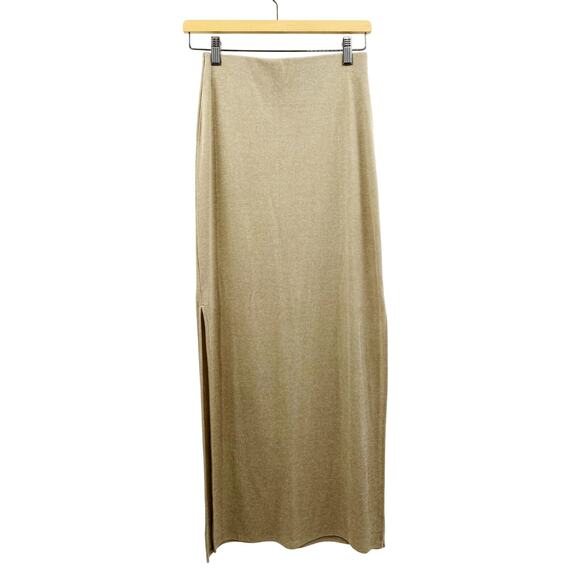 Aritzia babaton tan cream maxi skirt - Picture 1 of 5